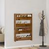 Shoe Cabinet 2 pcs Reclaimed Wood Look 80 x 18 x 60 cm Engineered Wood