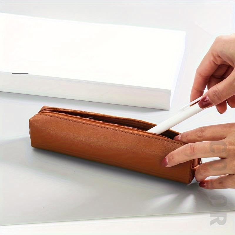 Blank Pen Bag Small Cute Simple Small Accessories Storage Bag Hair Comb Storage Bag Pu Pen Bag