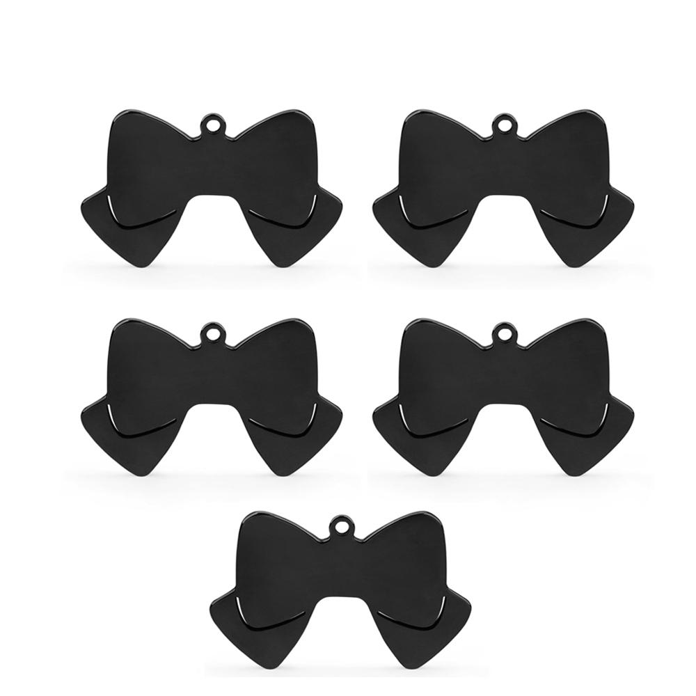 

5pcs Blank Bow Dog Pendant Bow Tie Pet Collar Accessories Cat Dog Puppy Anti-lost Collar Pendant S 1.9x3cm
