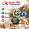 Easy Install Hanging Ornament Outdoor Owl/Hummingbird/Flower/Tree of Life/Rooster Wind Spinners, Reflective Spinners Garden Decor, Bird Deterrents for