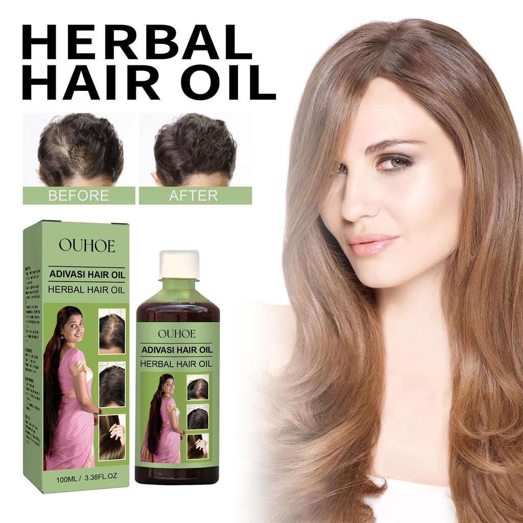 OUHOE Herbal Hair Oil: Gentle Scalp Nourishment, Strengthens Hair, Cleanses Scalp, and Provides Smoothness.