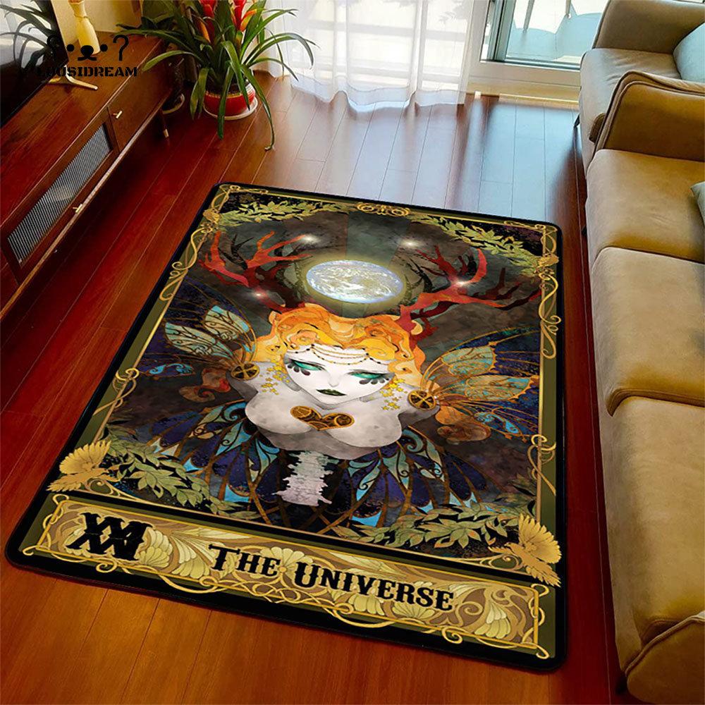 Tarotkarten Design Teppich Rutschfeste Teppiche Schlafzimmerteppich Teppich für Teenager Läufer Flur Bodenmatten Weihnachten Natal Geschenk Dekor