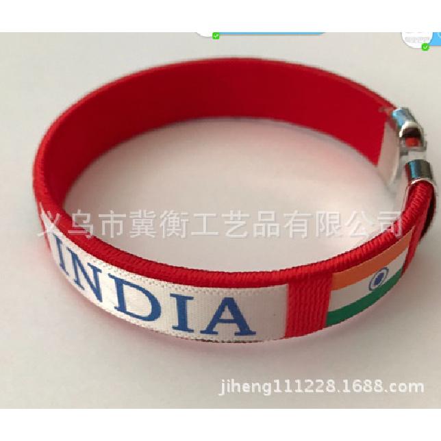 2026 World Cup Flag Bracelet Spain Sports Wristband Embroidered Bracelet Fan Supplies