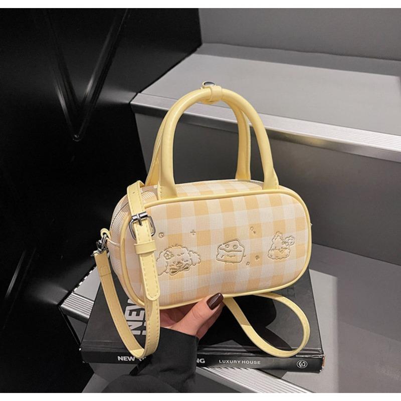 Popular Portable Small Bag Women's New Fashion Plaid Shoulder Bag To Work Commuting Casual Messenger Bag