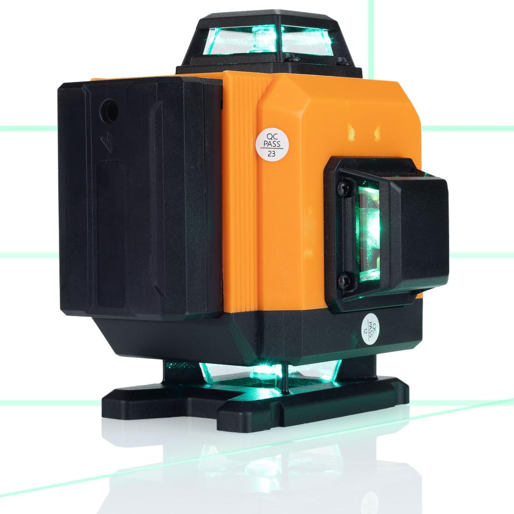 Rosfix Poziomica Laserowa Orange Tiger ROT16L – 16 Linii Laserowych | Statyw 43–120 cm z Pokrowcem | Zielone Okulary Zabezpieczające