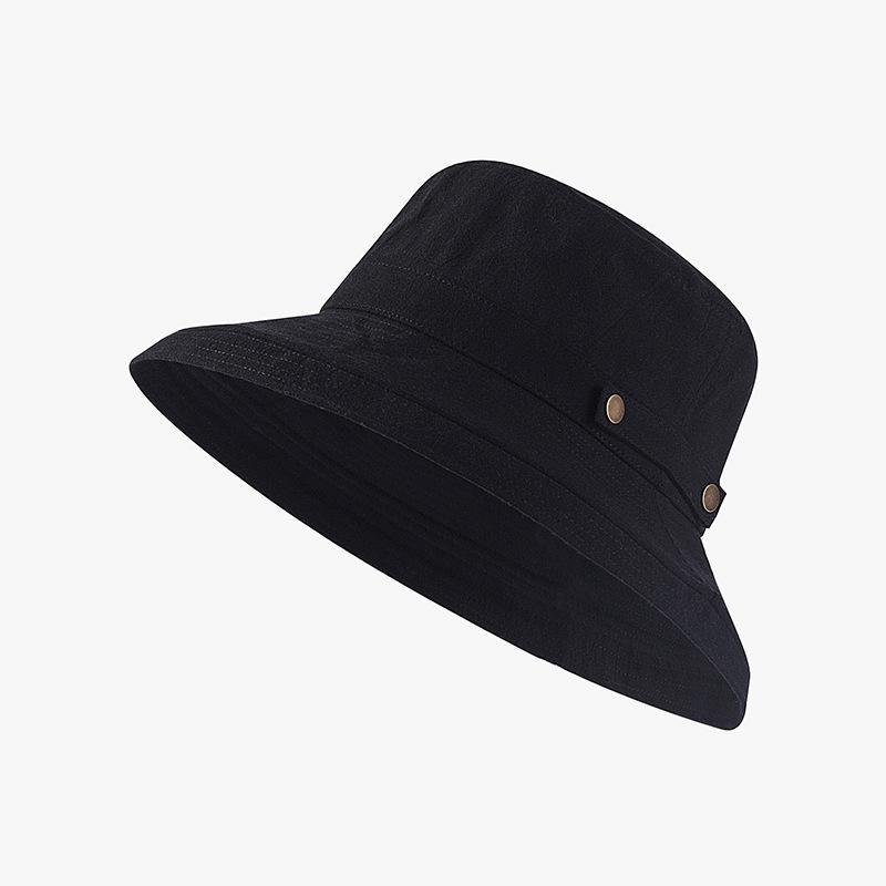 Summer outdoor UV protection big brim sun hatmen and women fashion travel shopping monochrome sunscreenbucket hat wholesale tide