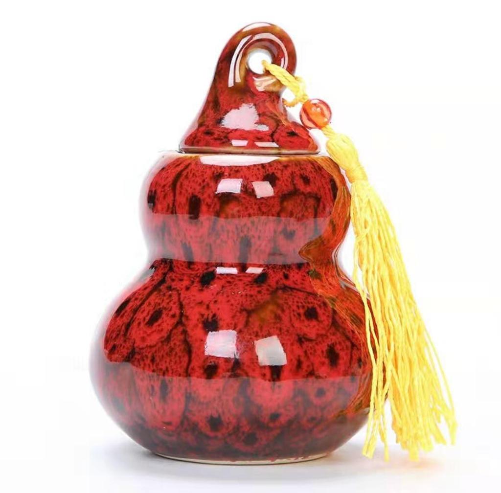 Creative Ceramic Small Tea Pot Kiln Turned Vintage Storage Candy Jar Portable Tea Set Accessories Medicine Powder Food Container