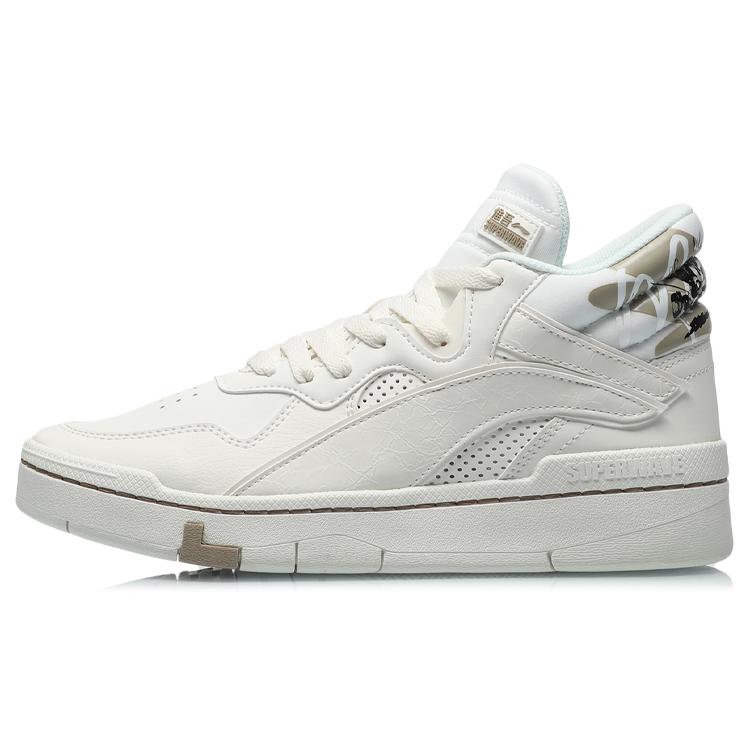 

новая DISHINI x LiNing Wave Superwave Средняя посадка Термостойкие Нескользящие Полувысокие Кеды для скейтборда Женские Белые 38