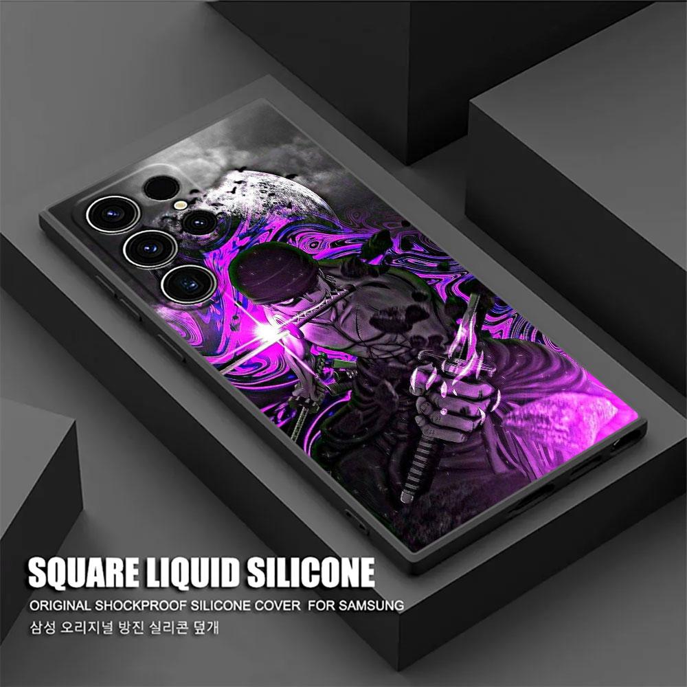 Anime Ones P-Piece Zoro Phone Case For Samsung Galaxy S25 S24 S23 S20 S21 FE S26 S22 Ultra 5G S26 Plus S25FE Soft Silicone Cover