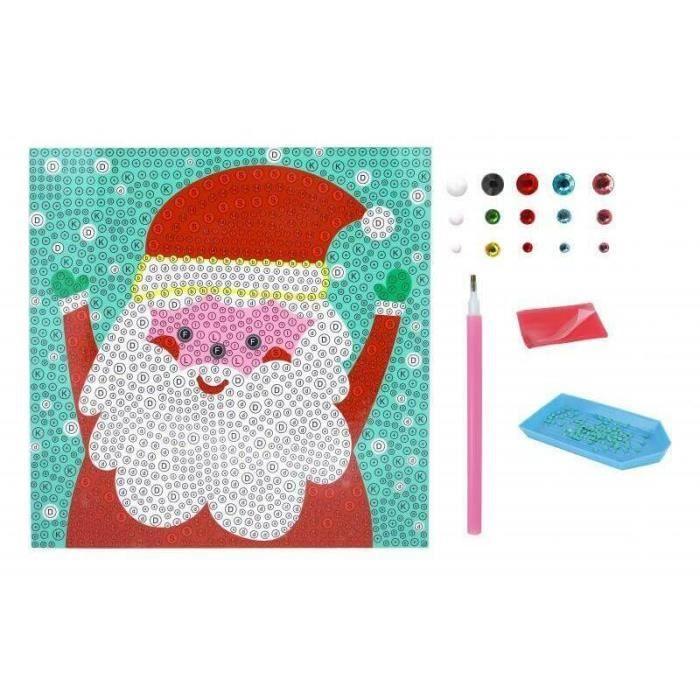 Kit Diamond Painting - Mon - Père-Noël - Multicolore - 8 ans et plus - Mixte