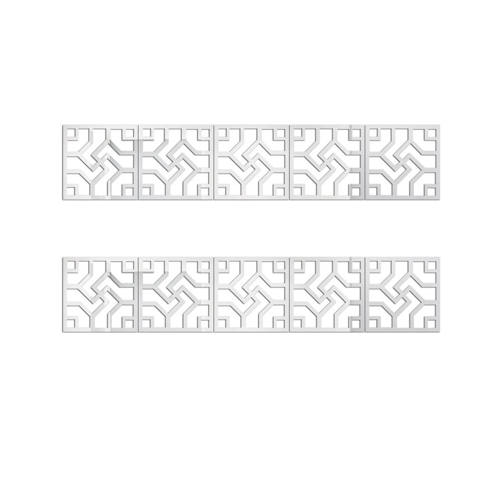 10pcs Building Border Acrylic Mirror Sticker Wall Art Home Removable DIY Decoration Irregular Mirror Wall Stickers Home Decor