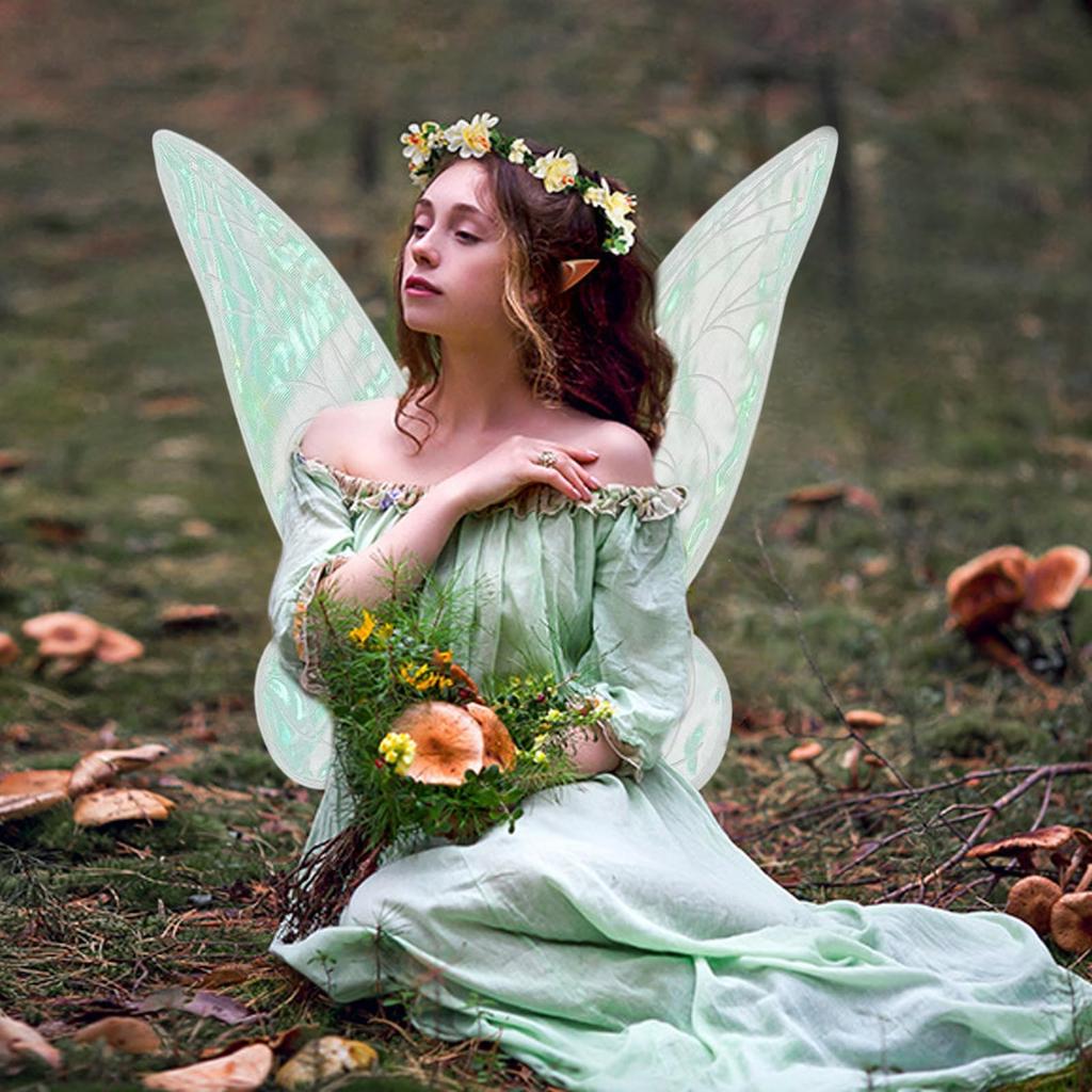 Joyasslly Fairy Butterfly Wings Costume for Flower Perfect for School and Christmas Wings, Cosplay, Kids, Girls, Princess, Tinkerbell, Fairy,