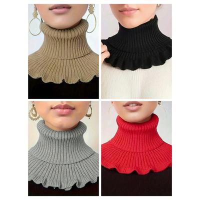 1pc Women Scarves Winter Scarf, Made Of Soft Polyester Fiber, Elegant Design,Neck Warmer, Knitted Scarf, No Fluffy Snood