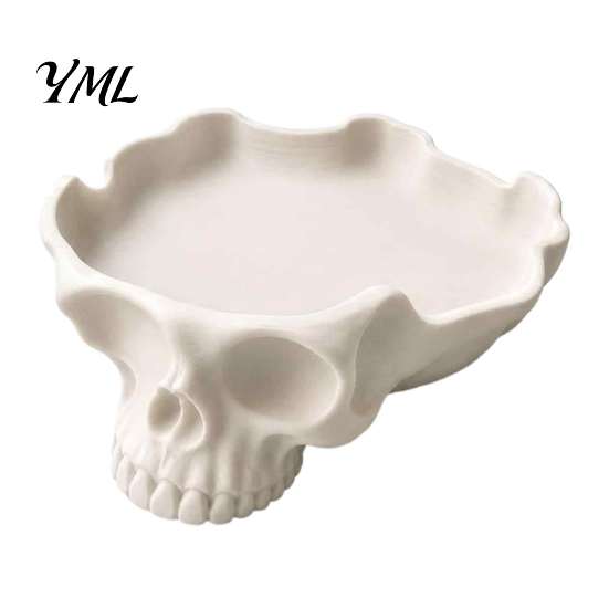 Multipurpose Display Tray Skull Catchall Tray, Vintage Resin Storage Bowl for Keys Rings Jewelry, Gothic Unique Plate Earrings Jewelry Box, Nightstand