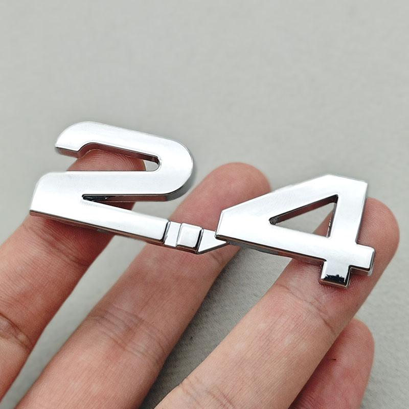 3D Metal Car Sticker Logo 1.5 1.8 2.0 2.2 2.4 2.5 2.8 3.0 T Rear Trunk Badge for Toyota Hyundai Nissan Mazda Honda Accessories DD5