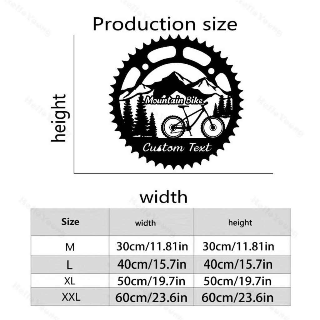 Customizable Metal Wall Art Mountain Bike Surname Home Restaurant Decor