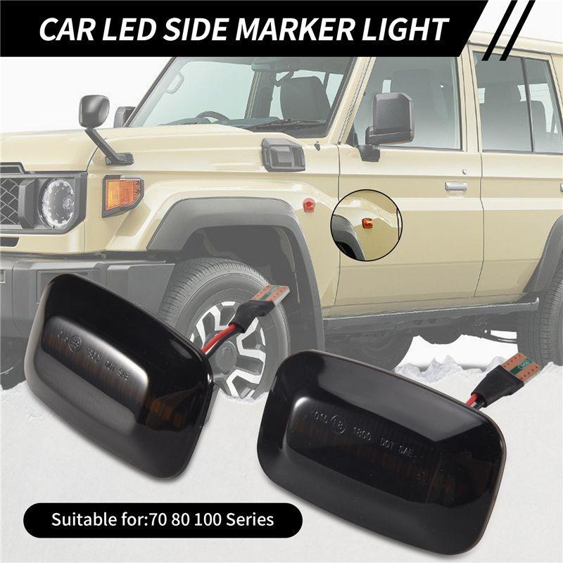 Powerful Car Dynamic LED Side Marker Light Turn Signal Light For Toyota Land Cruiser 70 80 100 Series