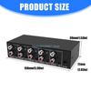 R6FF Studio Grade 4 Way Audios Splitter With AV L/R And 3.5mm Auxs Port For Home Theater Systems Audios Switcher Selectors