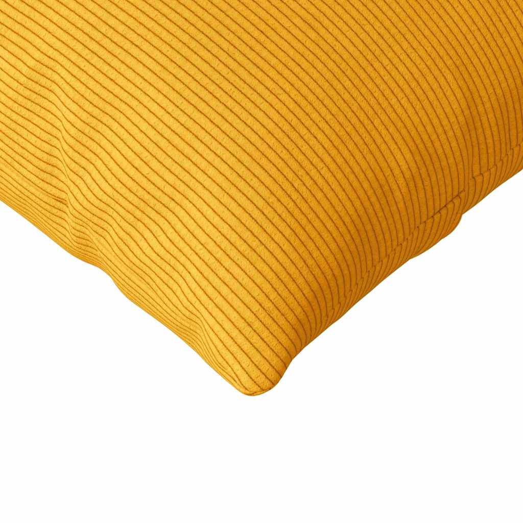 Sofa Cushions 2 Pieces Light Yellow 145 X 40 Cm Corduroy Fabric