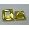 Natural Yellow Square Cut Sapphire   Pair 20.23 Carat Loose Gemstone