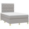 Vidaxl Letto Continentale Con Materasso, Grigio Chiaro, 120X190 Cm Tessuto