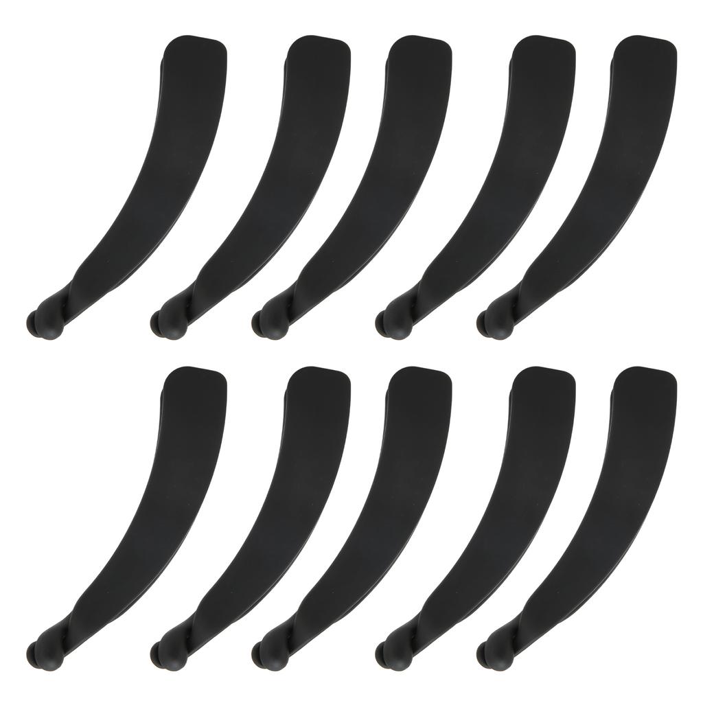 10PCS Black Banana Hair Clip Safe Elegant Sweet Fashionable Flexible Ponytail Holder for Hair