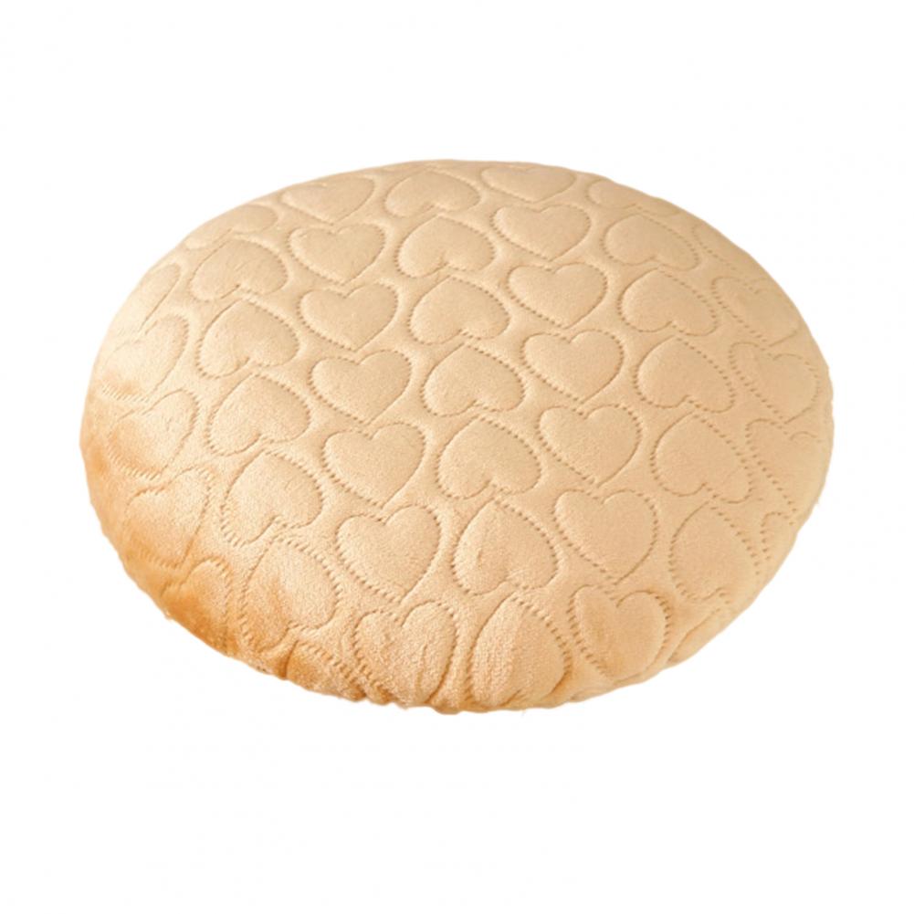 Embossed Stool Cushion Stool Accessory Embossed Heart Design Round Stool Cover Set with Elastic Band Soft Flannel Chair for Bar жёлтый