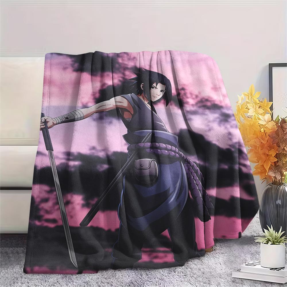 Sasuke Naruto pattern Flannel Blanket, High quality Comfortable for All Seasons, Home Decor, Warmth and Comfort, Perfect for Gifts.