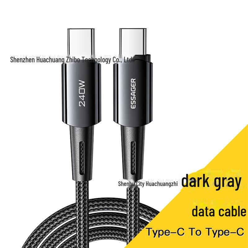 

ESSAGER Morning Light Series 240W PD Data Cable, 5A Dual-Port для быстрой зарядки компьютеров и телефонов 1m