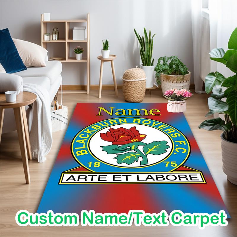 Blackburn Rovers Football Club (1) Rug Ideal for Reading Room, Multi-purpose Office Chair Sofa Carpet, Anti-slip Printed Home Area Rug