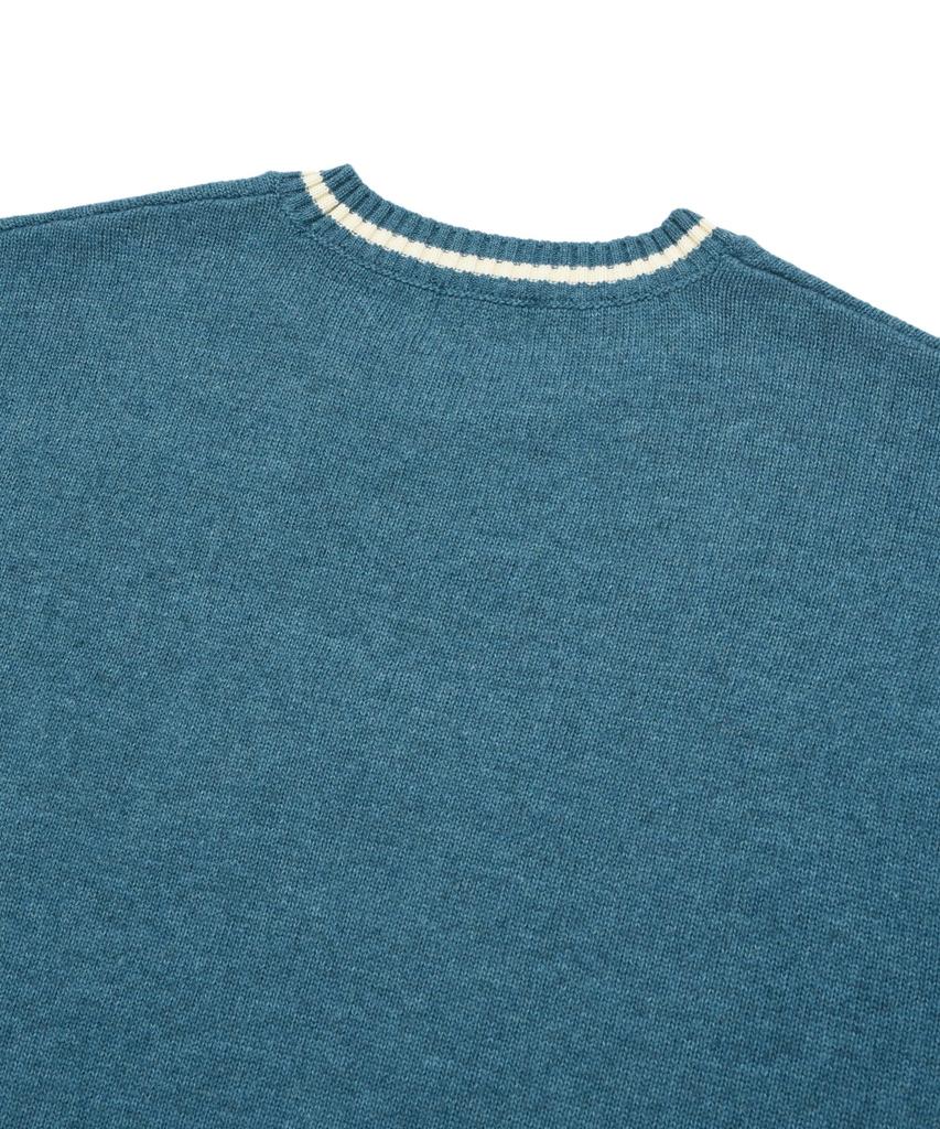 COVERNAT Big C Logo Crewneck Knit Turquoise