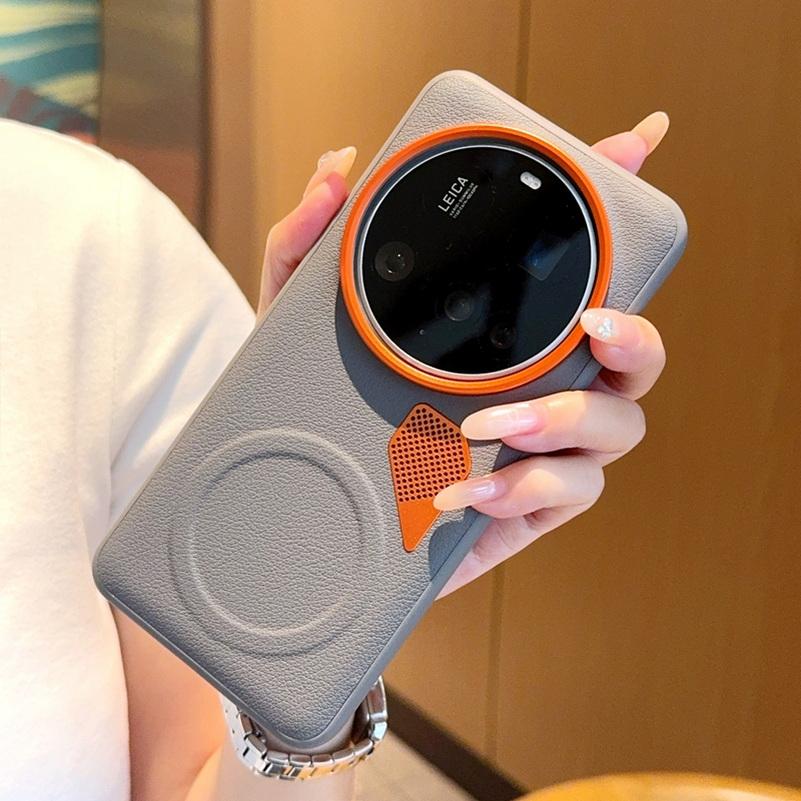 

Orange Vent Magnetic Suction Ring Lens Heightening Protective Case For Xiaomi 15 Ultra Mi 15s Pro 14 ultra 14 pro Protect Cover xiaomi 15 ultra