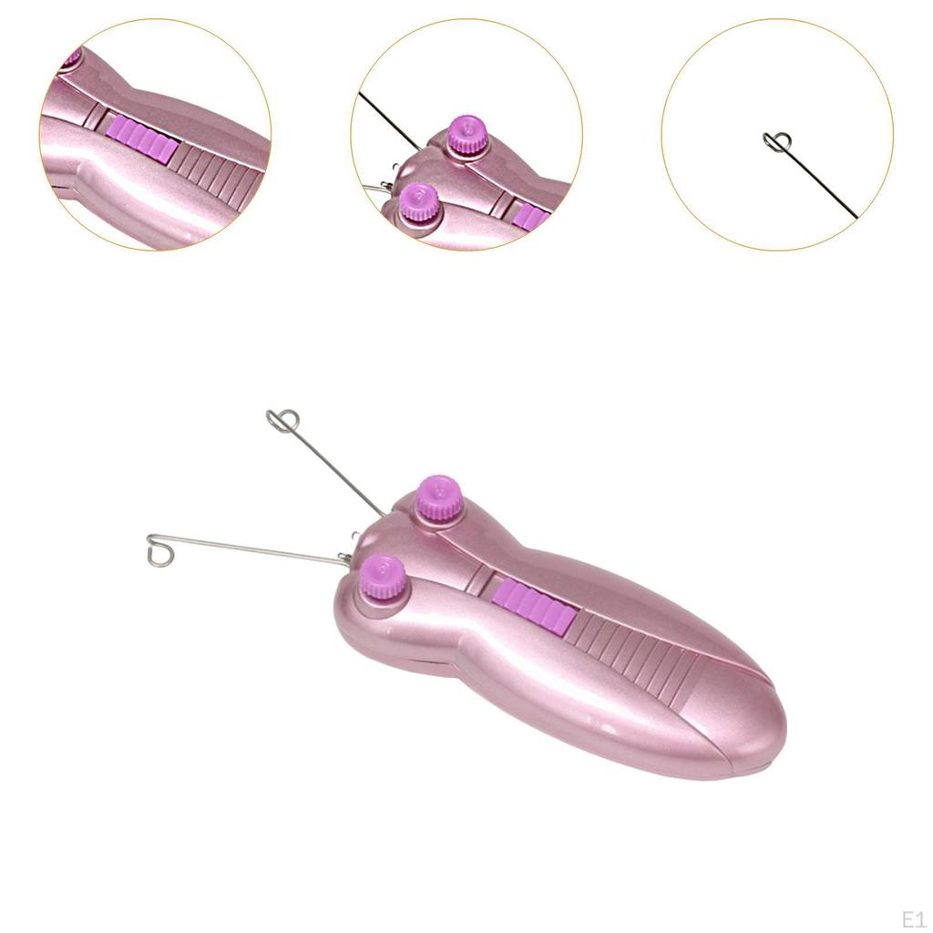 Electric Facial Hair Epilator Built in Lighting US 110V Plug Versatile Professional Pink with 1.8M
