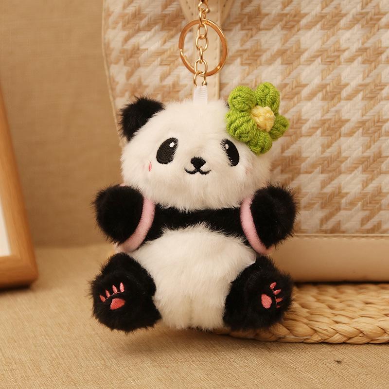 Chengdu Backpack Panda Plush Pendant for Female Students Schoolbag Hanging Ornaments Gift Doll Keychain Plush Toy