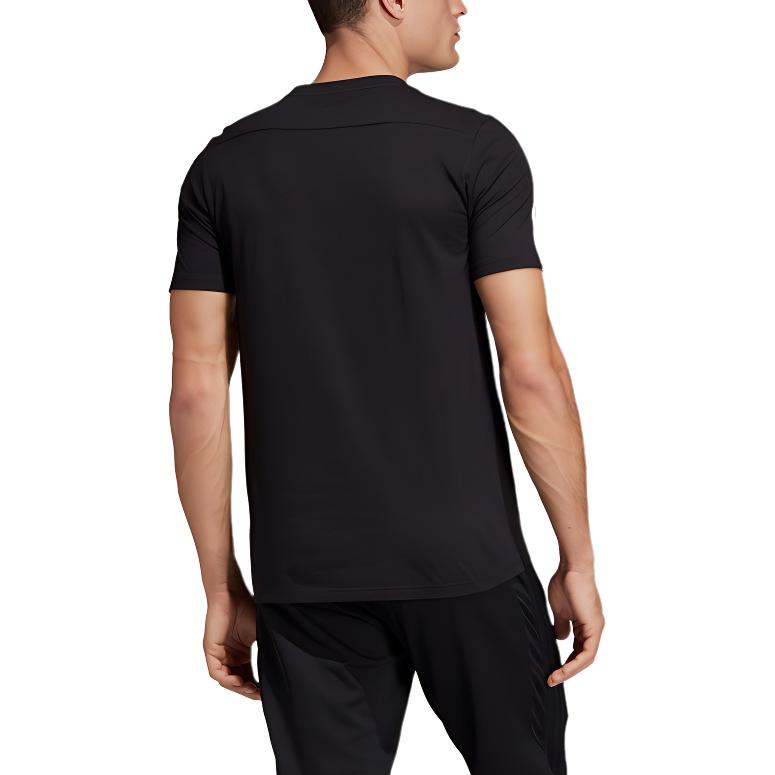 adidas T Shirts Unisex Black Crew Neck Moderate Straight Fit DT5792