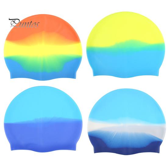 Unisex Adult Silicone Swim Cap Waterproof Swimming Pool Hat Non-slip Bathing Cap for Long Short Hair To Keep Hair Dry