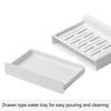 Self-draining Soap Dish with Drawer-Type Drip Tray Wall-Mounted Bar Soap Holder for Shower Bathroom Bathtub Kitchen Sink