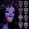 1/4/8 stuks Fluorescerende Waterdichte Gezichtstatoeages Tijdelijke Gezichtstickers Voor Halloween Muziekconcert Feest Nachtclub Make-up Tatoeages