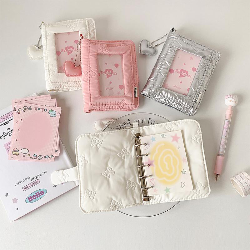 Ins Style Simple Loose-Leaf Photo Album M5 Portable Mini Three-Inch Polaroid Storage Book Detachable Card Binder Storage Bag