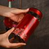 Portable Small Tea Packaging Box Tinplate Storage Can Exquisite Prints Empty Tea Tin Can Household Green Black Tea Sealed Jar