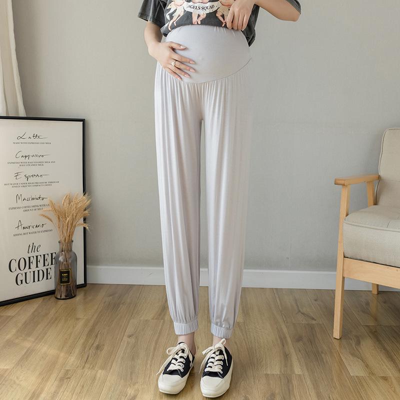 

Spring 2026 Maternity Modal Jogger Pants – Lightweight, Slimming, Wide-Leg, Casual Sports Style Medium светло-серый