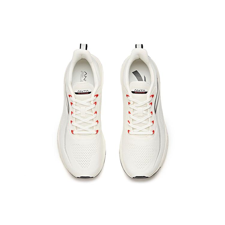 Anta Comfortable Cushioning Abrasion Resistant Breathable Low Top Running Shoes Men's White 112035547-3