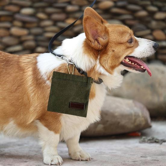 Pungă pentru recompense câine cu clips Impermeabilă Pungă portabilă hands-free pentru plimbat câinele Pungă de depozitare alimente pentru cățel cu auto-închidere pentru exterior