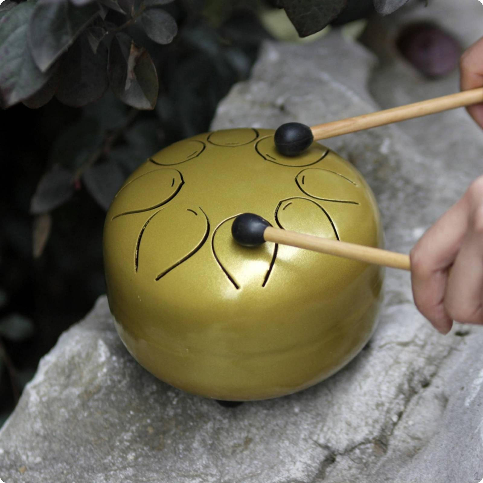 Steel Percussion Drum Finish Hand Style Resonance Beaters Included