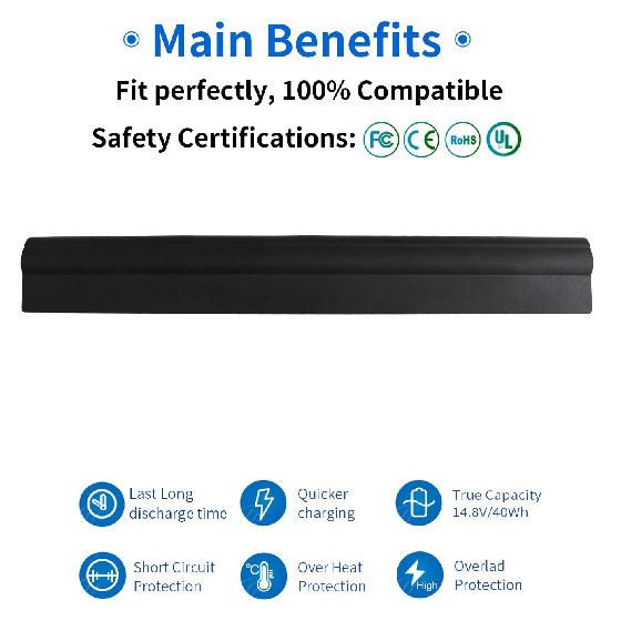 Dell Inspiron 14 15 17 5000 3000 Serisi 5559 3451 3558 3567 5755 5756 5458 GXVJ3 453-BBBQ HD4J0 için 40WH M5Y1K 14.8V Pil