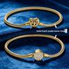 DIY Large Hole String Beads Heart Buckle Bracelet 3mm Snake Bone Titanium Steel Bracelet Female