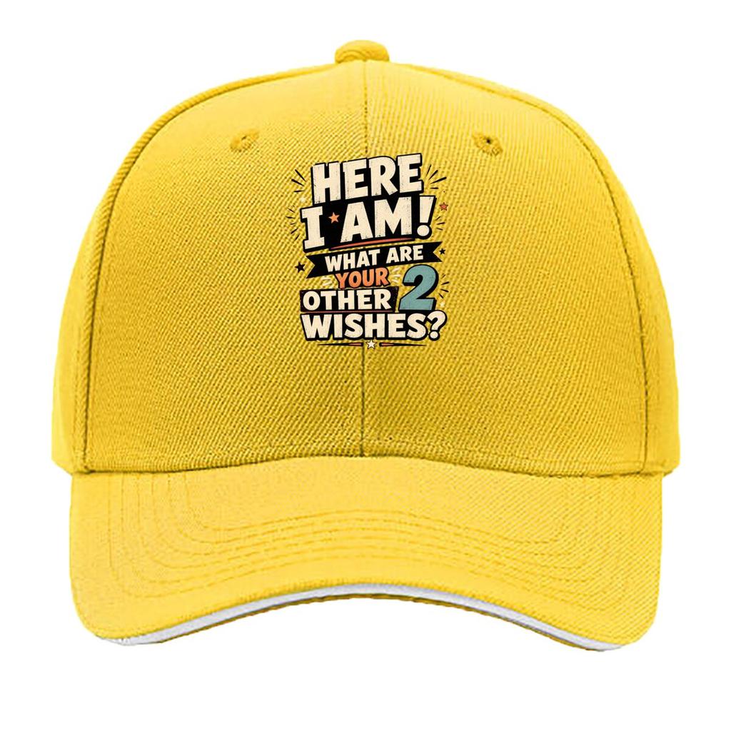 Bold Sarcastic Wish Quote Typography Sandwich Baseball Cap Sun Cap Outdoor Workouts Hat