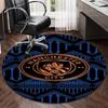 1pz Tappeto Rotondo Città Club di Calcio Stampato Tappeto Rotondo per Area, Tappeto per Casa Ufficio, Tappeto Rotondo per Sedia, Tappeto Decorativo Regali per Fan Regalo di Natale