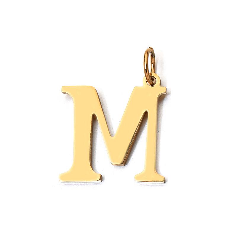 DIY 26-Letter Clavicle Chain Pendant: Personalized Stainless Steel Jewelry with a European and American Design Touch