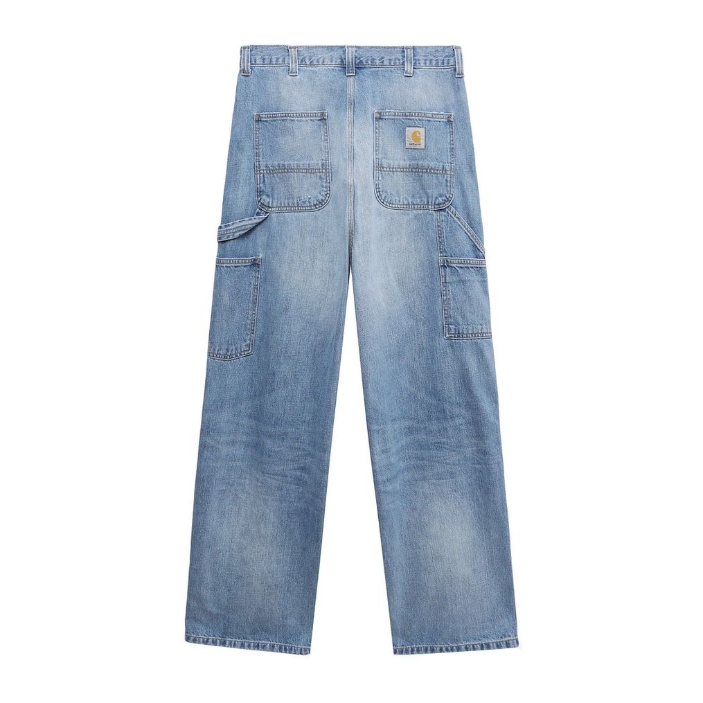 Carhartt WIP Classic Square Logo Multi-Pocket Wide-Leg Straight-Leg Work Jeans Men Jeans CHXJNI034871P